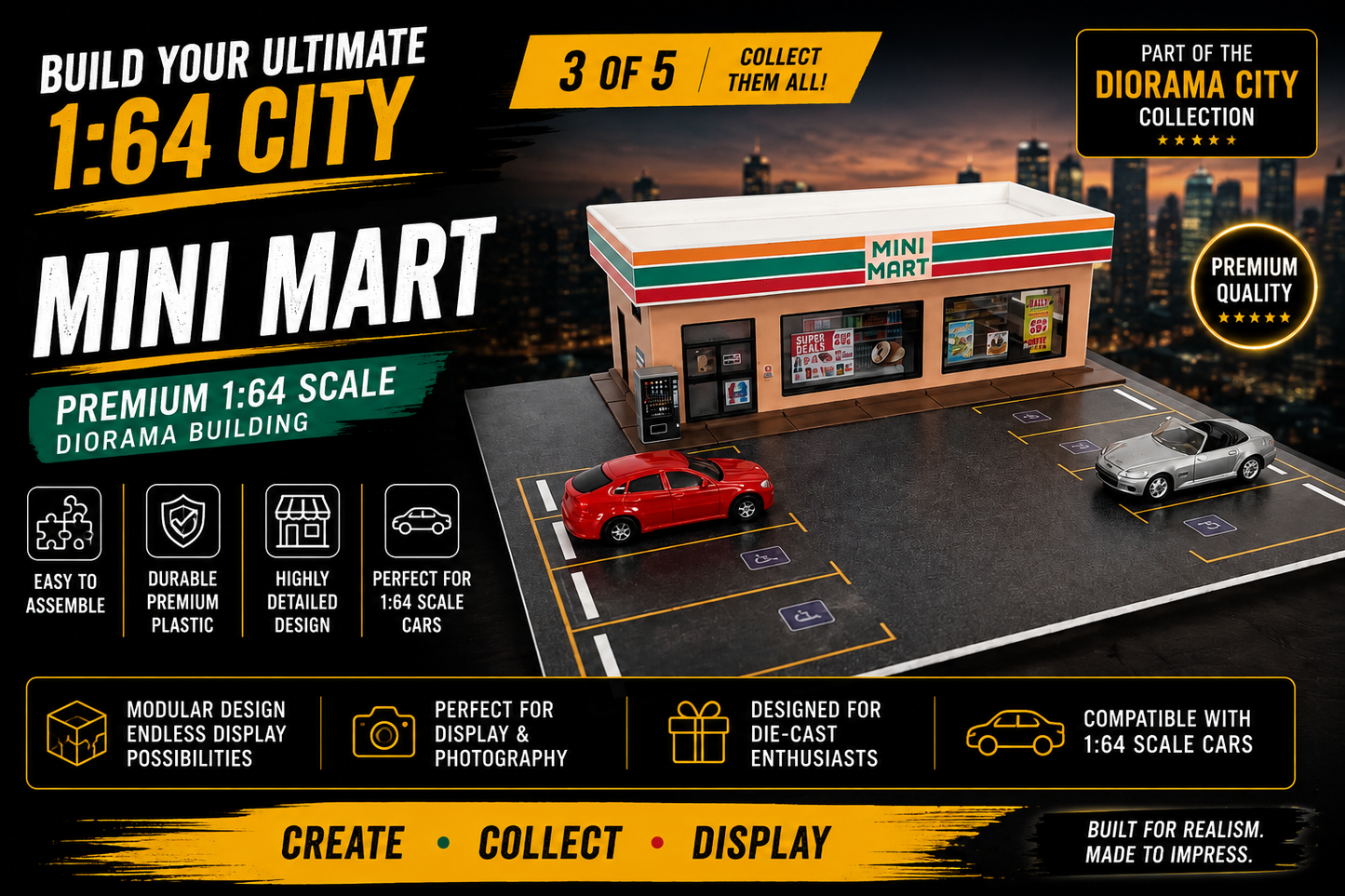 Wholesale Set of 10 – 1:64 Scale Convenience Store Diorama Kits