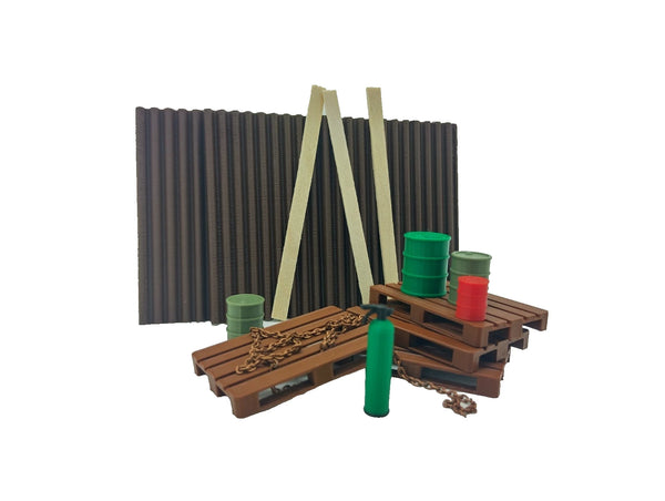 Model car garage equipment for 1:24 scale displays