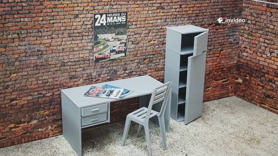 1:18 scale miniature office desk