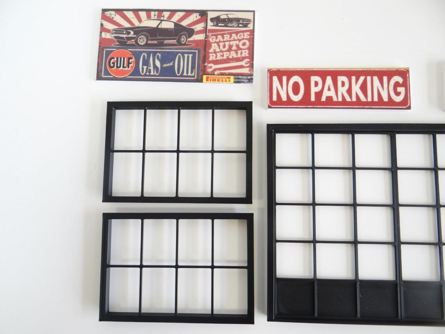 Scale 1:18 Auto service equipment LED lamps Diorama parts Car garage tools