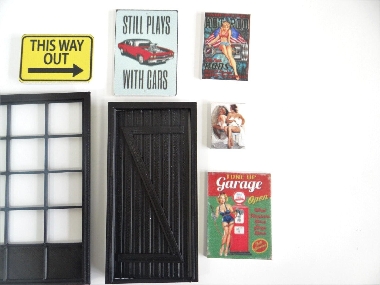 Scale 1:18 Auto service equipment LED lamps Diorama parts Car garage tools