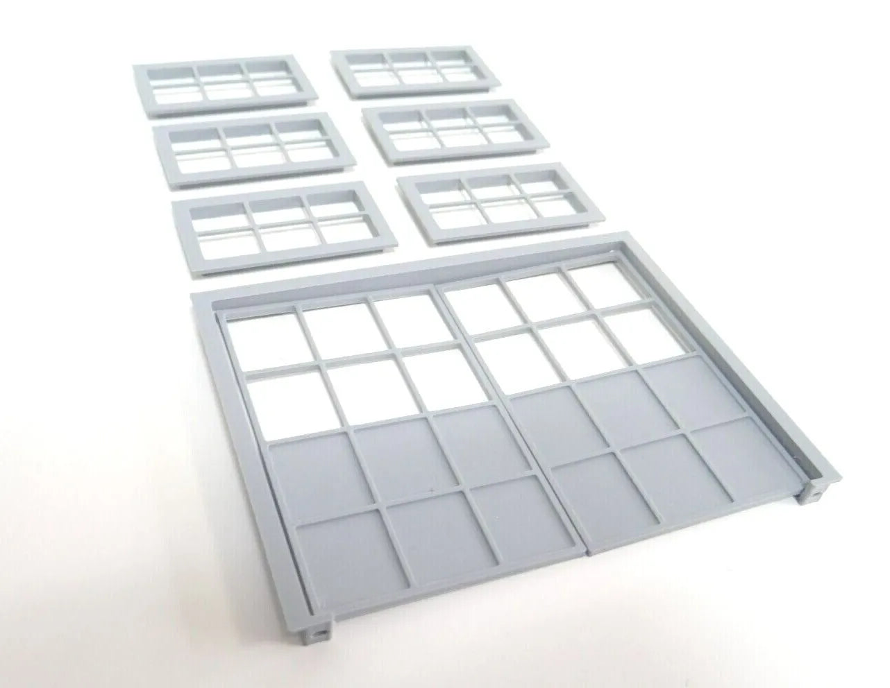 Set of windows and doors miniatures Scale 1:24 Garage making Diorama supplies