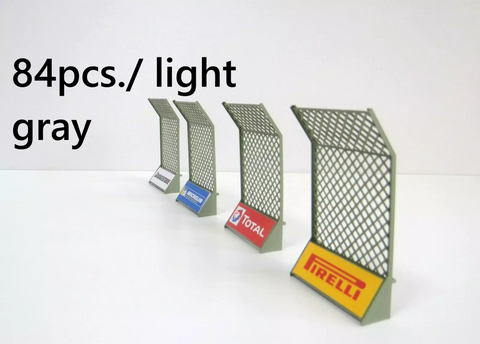Private listing Set of 84 pcs crash fences 1/43 scale Light gray color