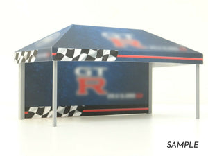 Scale 1:43 Rally tent Sports model car display Diorama model kit Racetrack decor