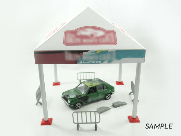 Scale 1:43 Rally tent Sports car model display Racetrack decoration Diorama model kit