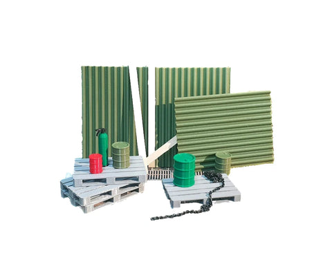 1:24 scale large pallet set diorama accessory front view
