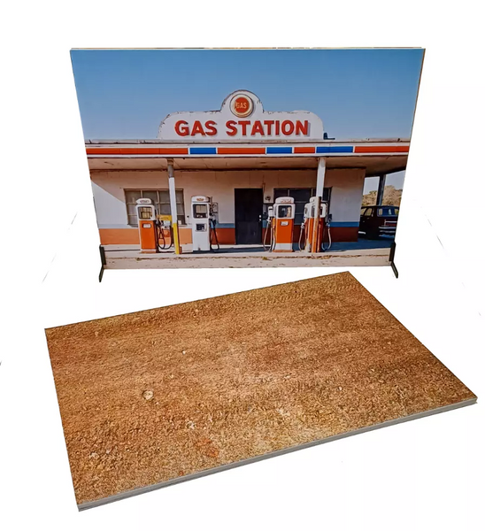 Gas station display Diorama model 1/24 Petrol station Scale 1:24 Miniature