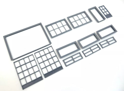 Diorama garage model making parts Scale 1:43 Doors and windows miniatures