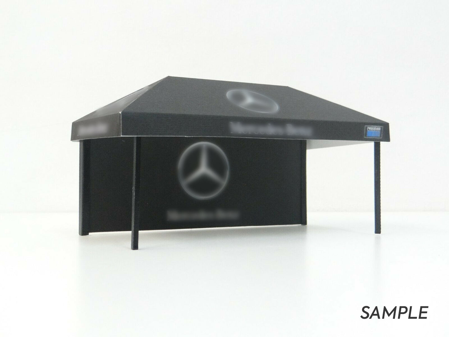 Scale 1:43 Rally sponsor tent Sports car model display Diorama model kit