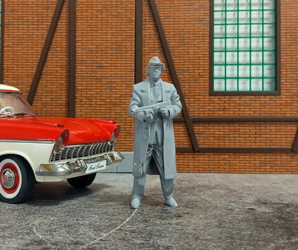 1:18 Scale Gangster Figure Diorama Accessory Miniature Mobster - Car Scene Decor