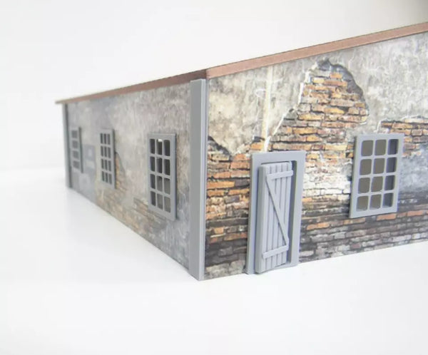 Old Auto Garage Diorama Model Kit – Mini Car Display Decoration 1:43 Scale