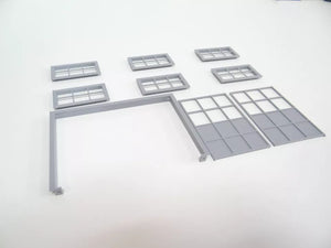 Set of doors and windows miniatures Scale 1:24 Garage making Diorama supplies