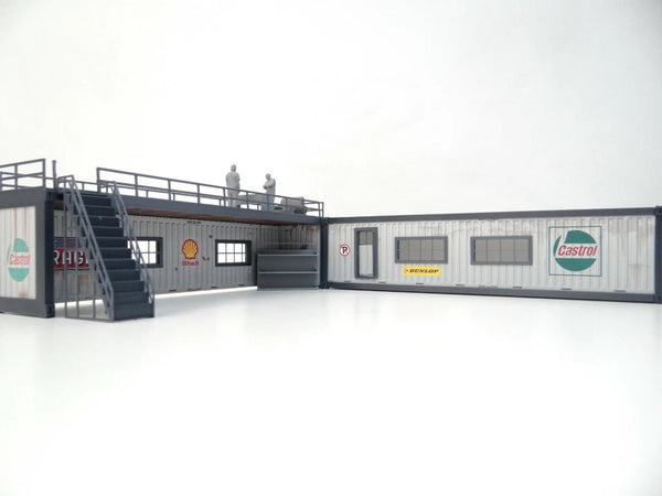 Miniature office container for 1:43 car display