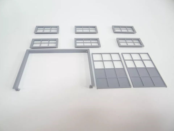 Set of doors and windows miniatures Scale 1:24 Garage making Diorama supplies