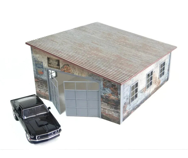 realistic 1:24 scale garage interior view