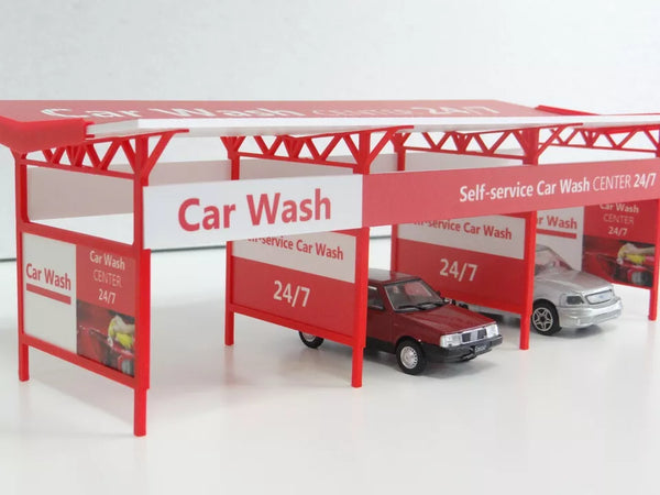 Car Wash Diorama Kit - Auto Display Model Scene for Diecast Cars 1:43 Scale