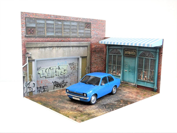 1:18 Scale Street Store Diorama Kit – Model Car Display Scene Garage