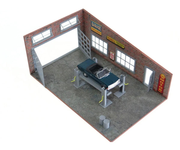 Scale model garage for car display