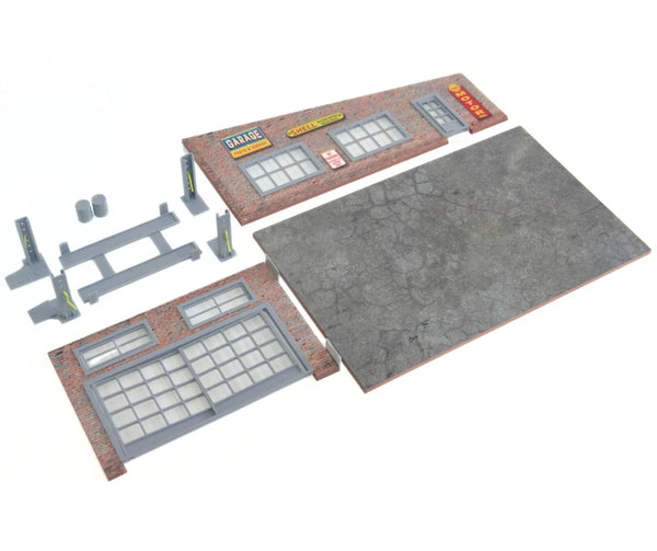 Service garage diorama for diecast cars