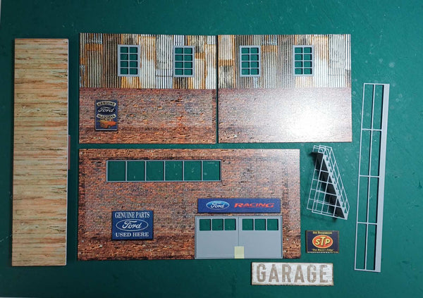 Open garage with second floor - Personalized. Scale 1:43.