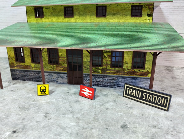 Railway station G gauge Train station 1:22.5 scale Diorama model kit