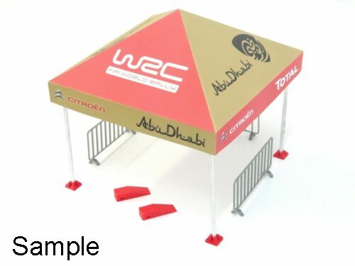 Sport Car Tent in Scale 1:24 Dioramas Display Rally Sponsor Tent Diorama Model