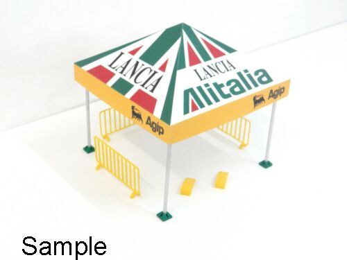 Scale 1:24 Rally sponsor tent Diorama model kit Car model display