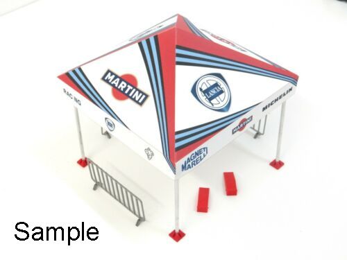 Dioramas Display Rally Sponsor Tent Diorama Sport Car Tent in Scale 1:24