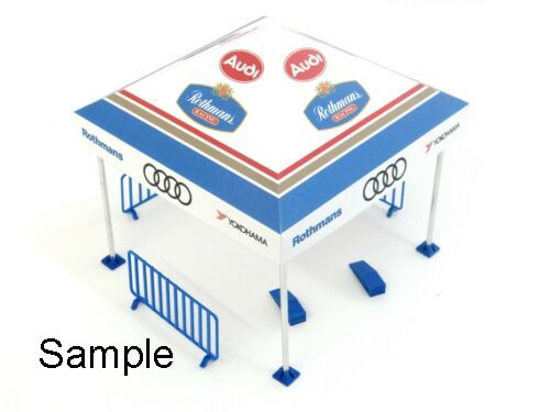 Rally Sponsor Tent Diorama Kit Sport Car Tent Diorama Miniature in Scale 1:24