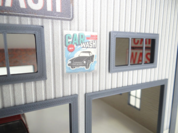 Scale 1:43 Car wash building Diorama model kit Display for model cars