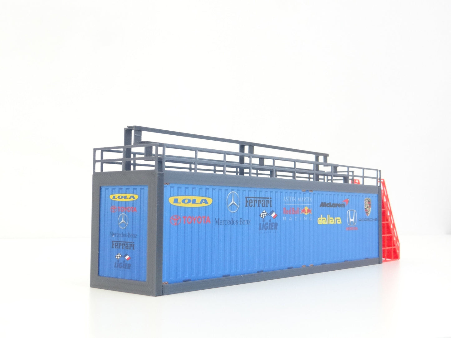 Scale 1:43 Diorama container tribune Sports car models display decoration Rally diorama parts