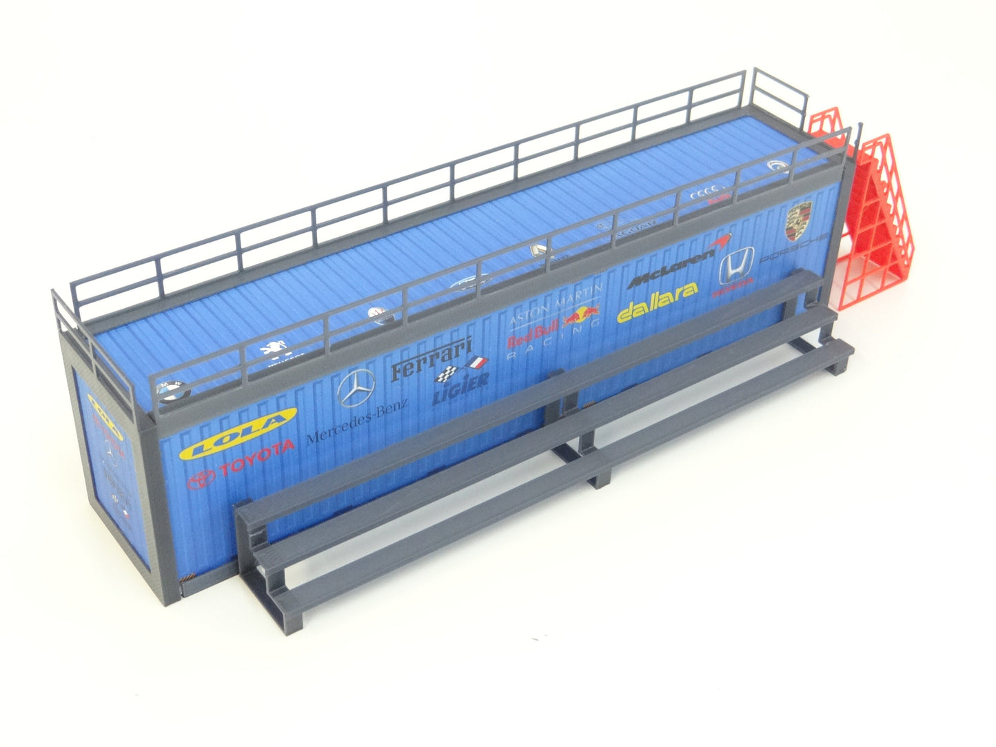 Scale 1:43 Diorama container tribune Sports car models display decoration Rally diorama parts