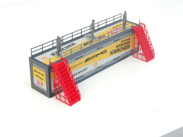 Scale 1:43 Diorama container tribune Diorama parts Rally track accessories Sports car model display decor