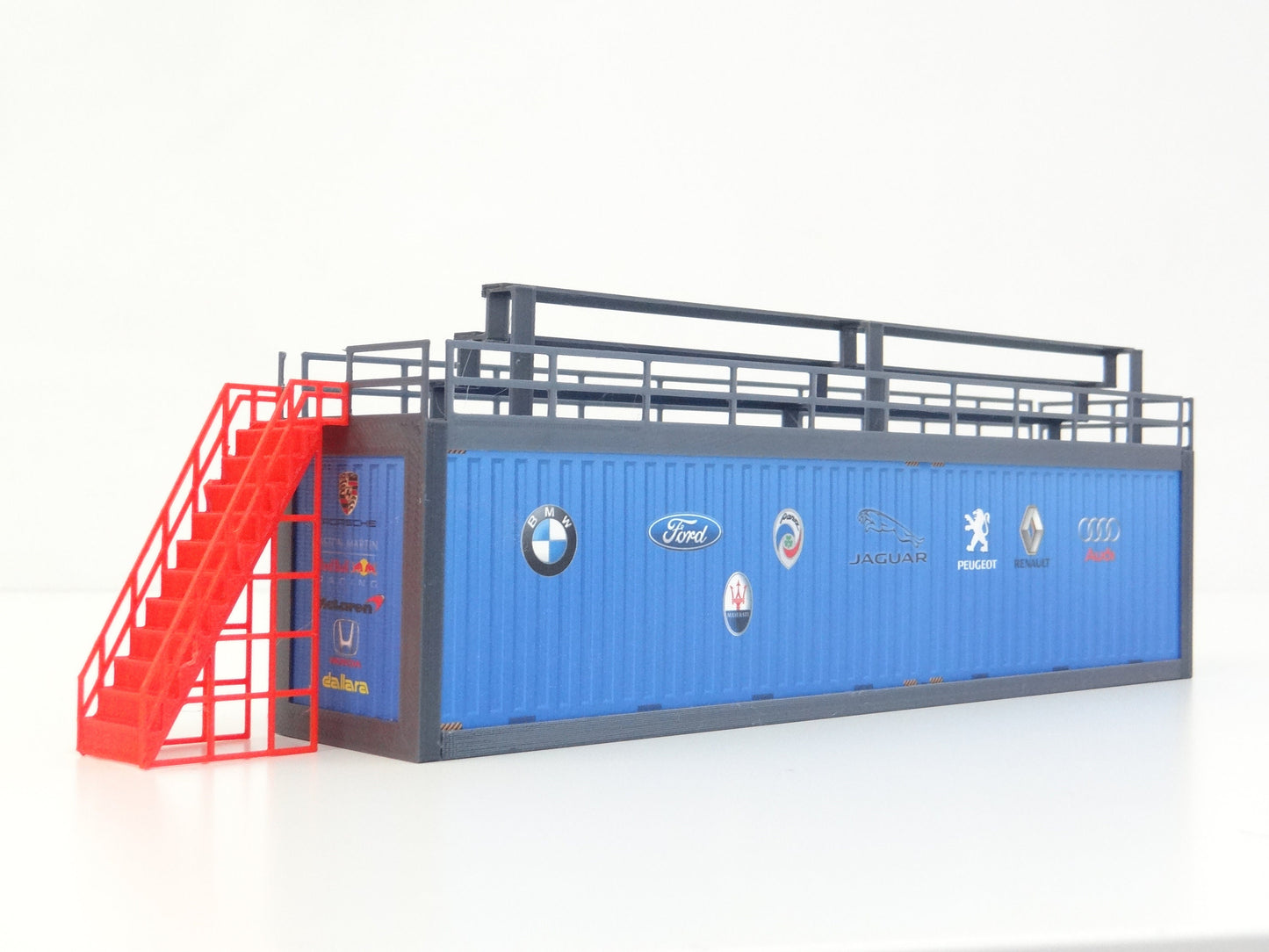 Scale 1:43 Diorama container tribune Sports car models display decoration Rally diorama parts