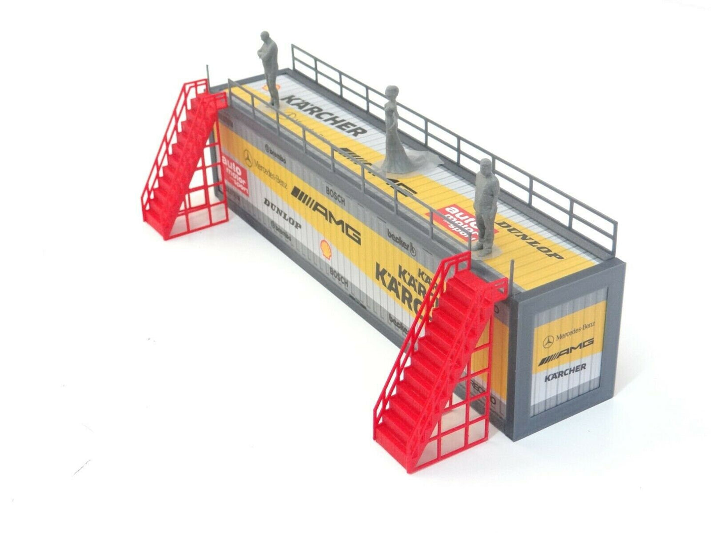 Scale 1:43 Diorama container tribune Diorama parts Rally track accessories Sports car model display decor