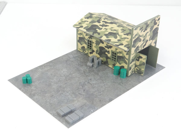 Scale 1:60 - 1:64 Diorama military car garage Display for diecast car models