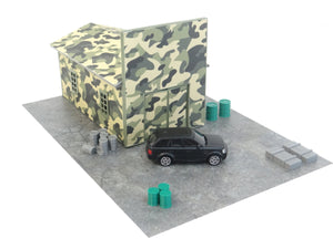 Scale 1:60 - 1:64 Diorama military car garage Display for diecast car models