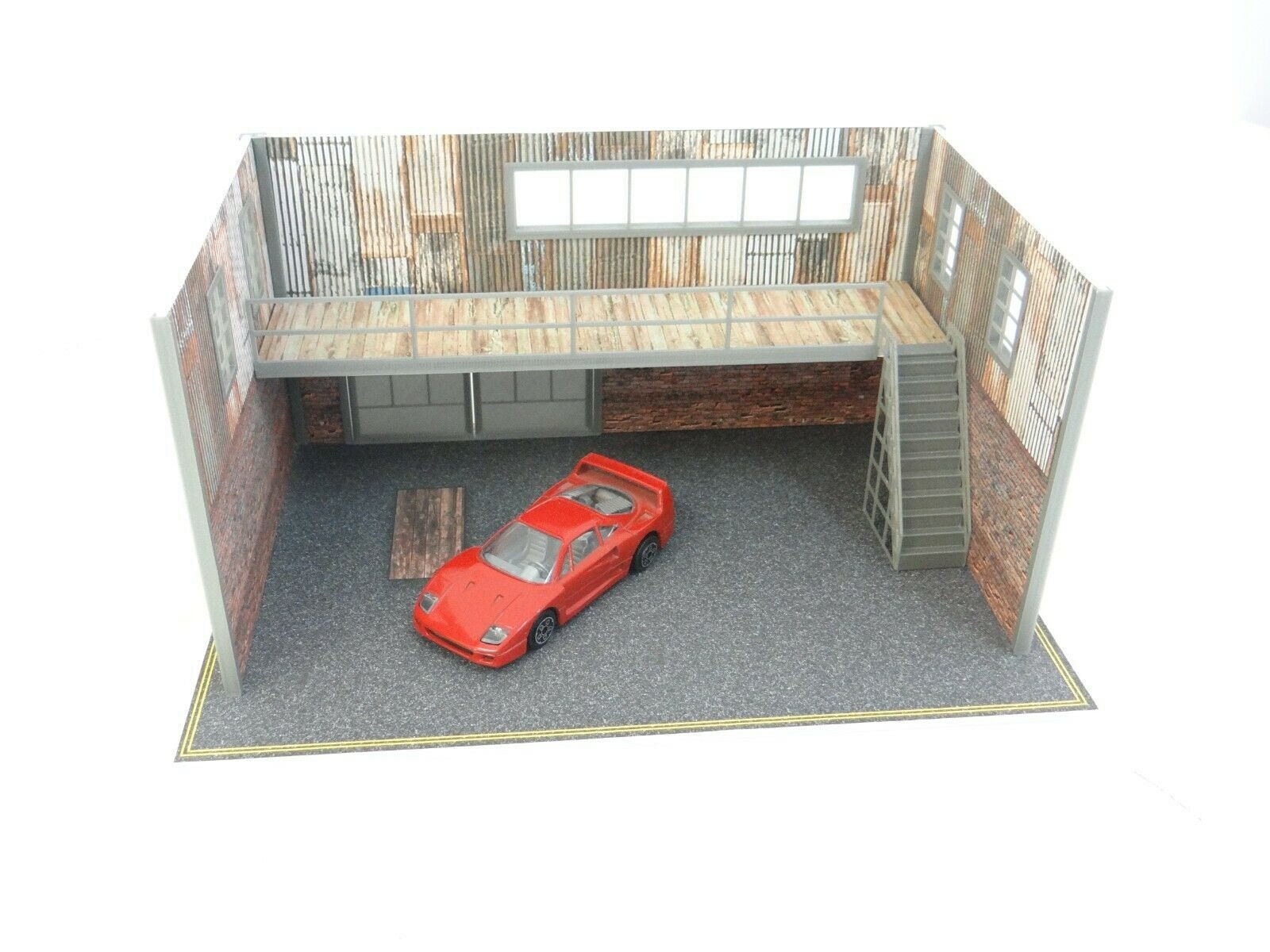 Scale 1:43 Brick Garage Auto Service and Repair Diorama Model Kit