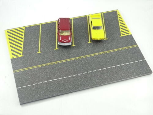 Diorama Display for Die cast cars Parking Base scale 1:60 / 64 Double Side Printed
