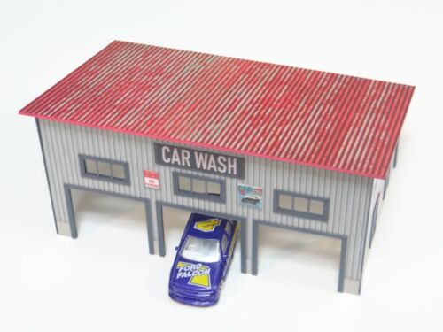 1:60–1:64 Scale Car Wash Diorama Auto Cleaning Center Model Kit ...
