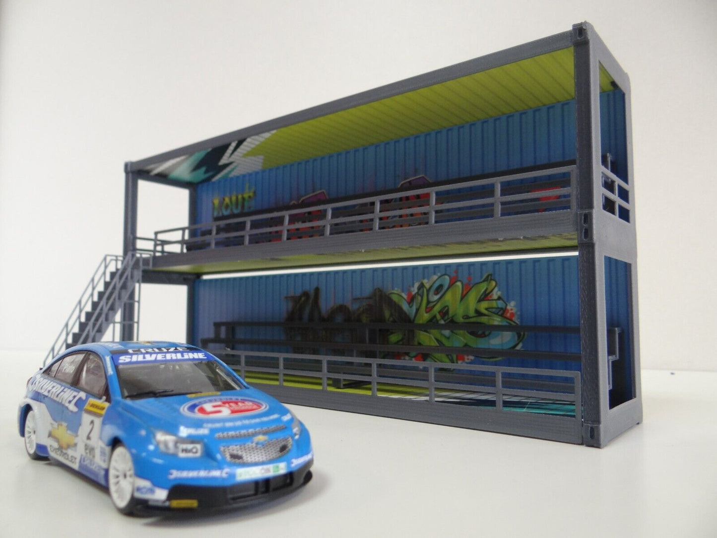 Diorama container tribune Scale 1:43 Grandstand Racetrack decoration PVC