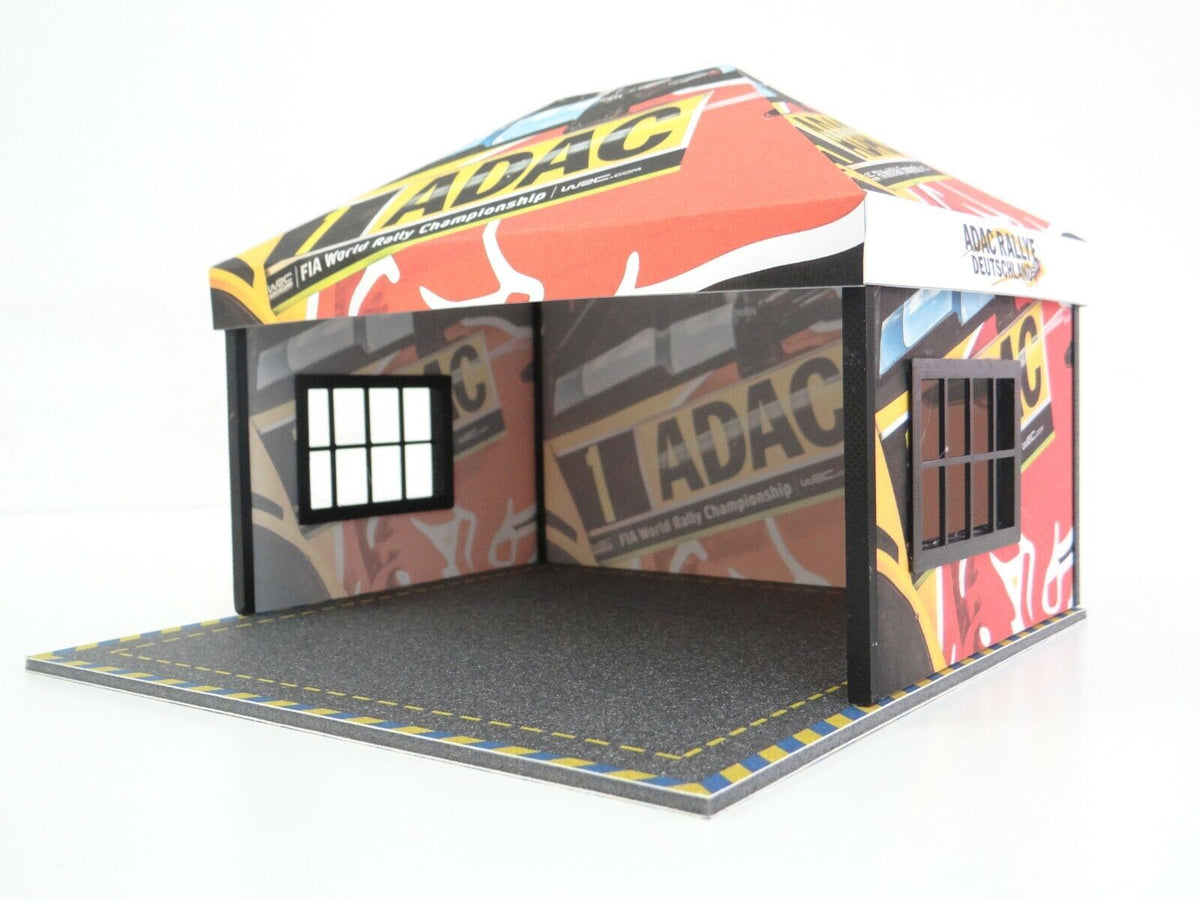 Diorama Model Kit Scale 1:32 Car Model Display Rally Tent Service Tent ...