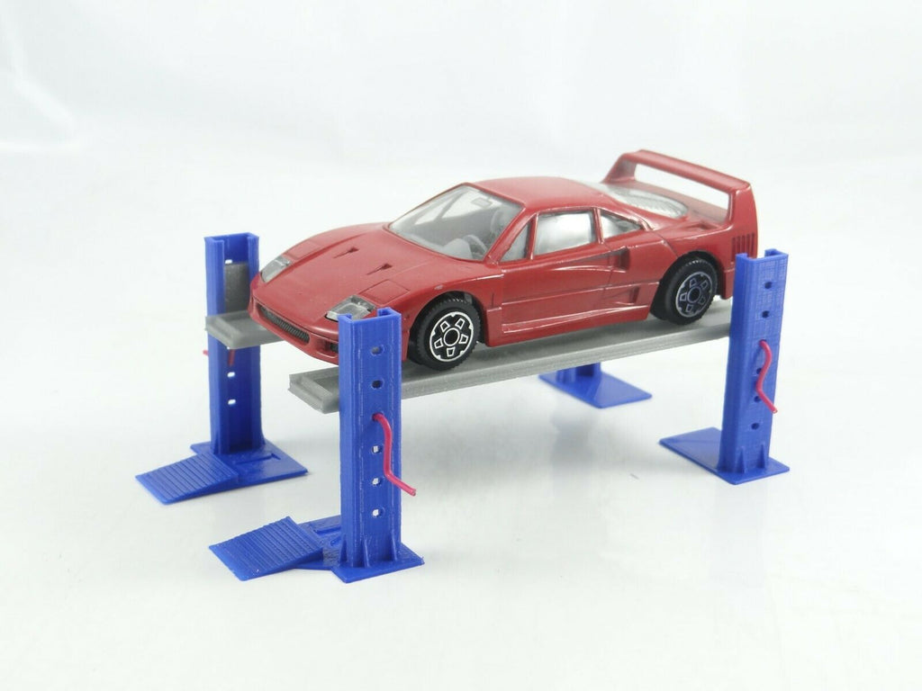 1:64 Scale Diorama Objects and 4 Pcs. Car Stacker Lifts for Sale