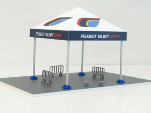 Scale 1:43 Rally tent with parking base Diorama Model kit Sports car display