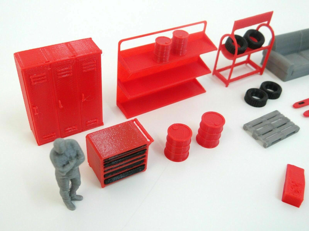 Kit d'Outils de Réparation, Accessoires de Garage, Diorama, Modèle