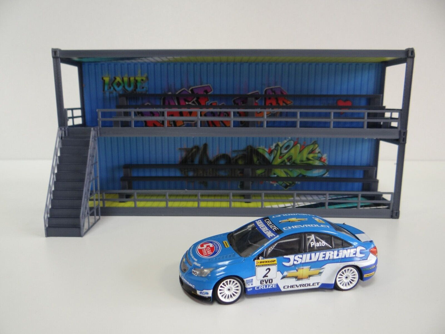 Diorama container tribune Scale 1:43 Grandstand Racetrack decoration PVC